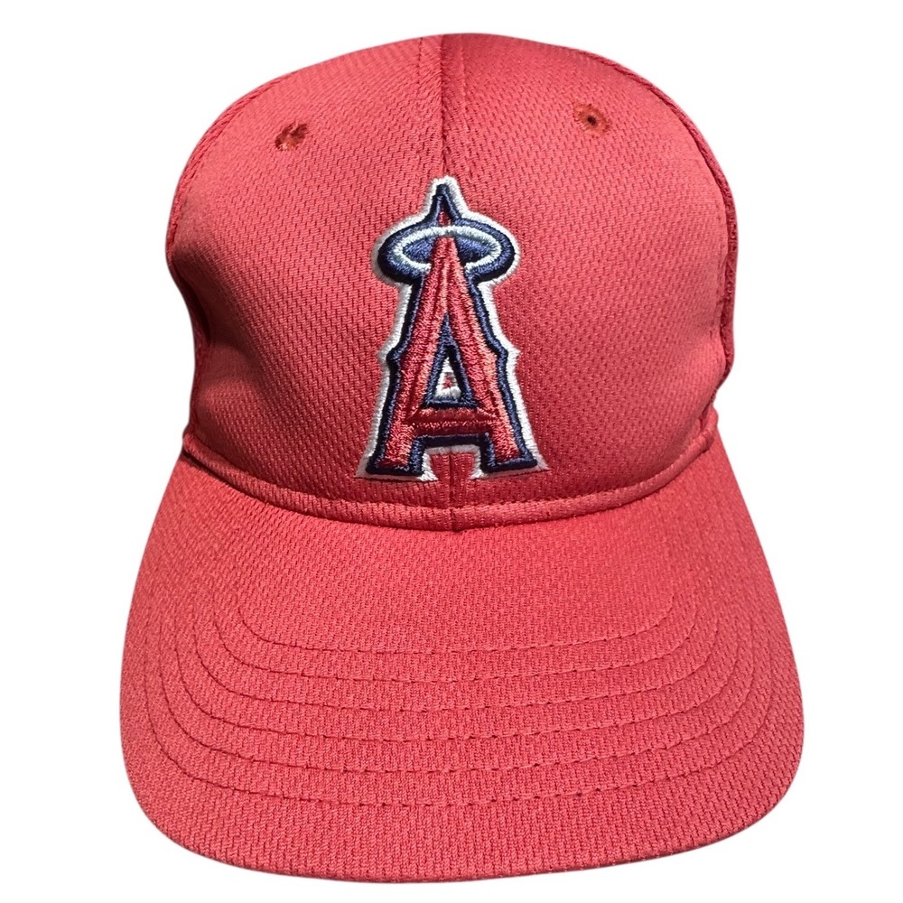 OC Sports Youth Angels Hat Red Polyester Mesh Adjustable Strap MLB Baseball